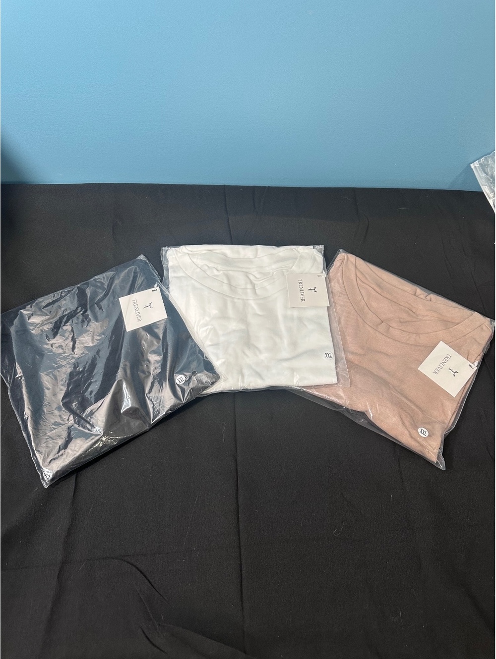 Trenliver 3 Pack Basic T-Shirts Bodysuit Tops XXL